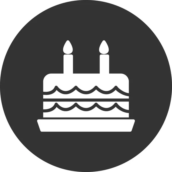 Birthday Cake Candles Web Icon Vector Illustration — Stock Vector