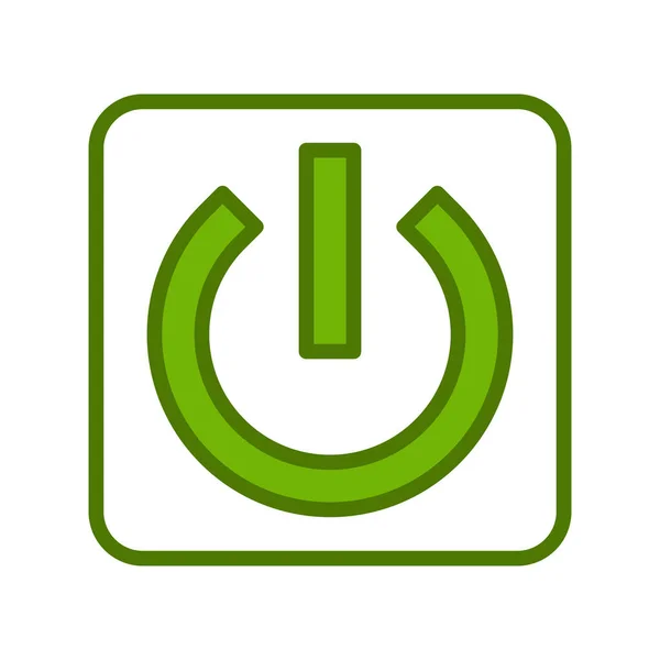 Power Button Simple Icon Vector Illustration — Vector de stock
