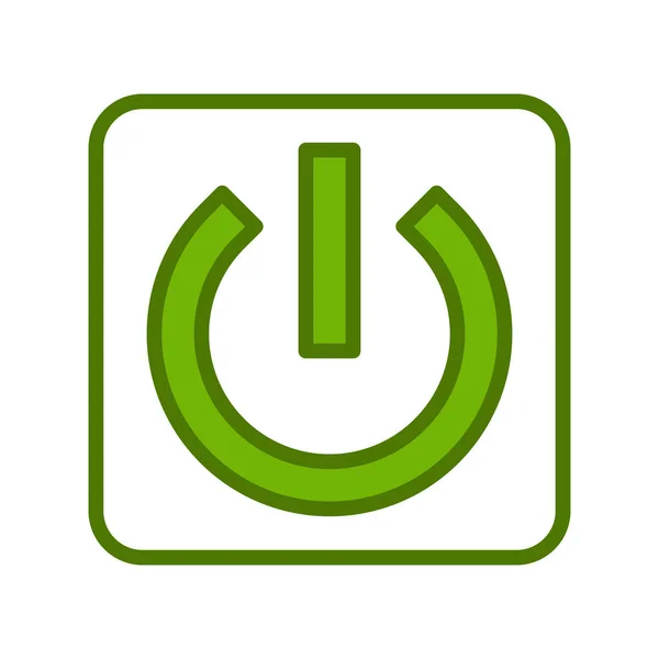 Power Button Simple Icon Vector Illustration — Vettoriale Stock