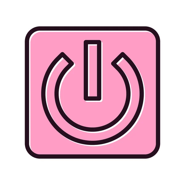 Power Button Simple Icon Vector Illustration — Vector de stock