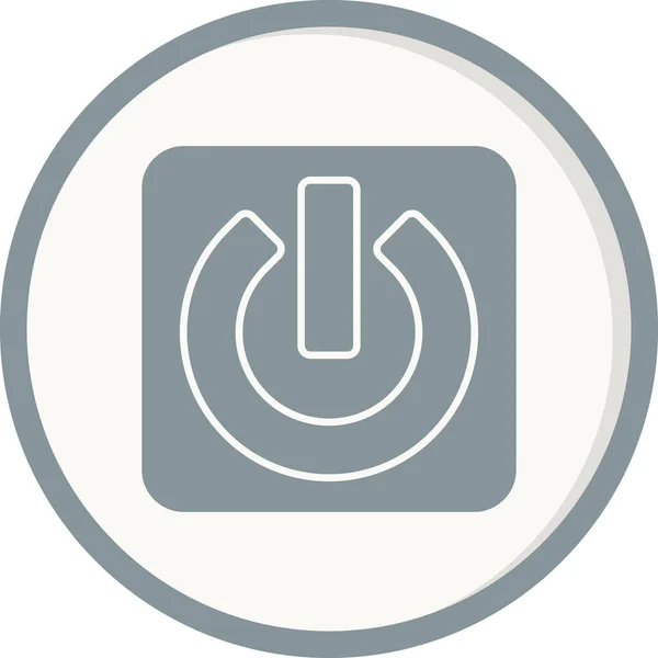 Power Button Prosty Ikona Wektor Ilustracja — Wektor stockowy