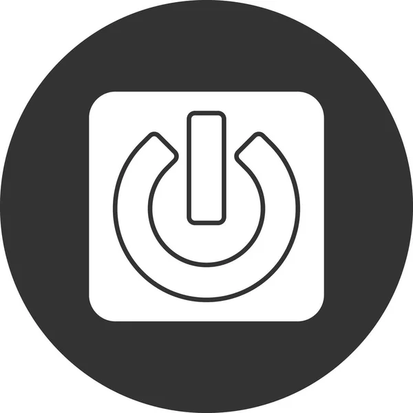 Power Button Egyszerű Ikon Vektor Illusztráció — Stock Vector