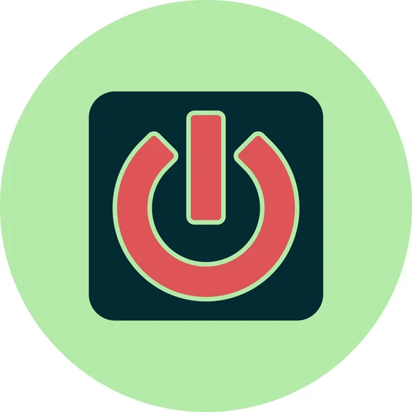 Power Button Simple Icon Vector Illustration — Stock vektor