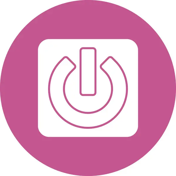 Power Button Eenvoudige Pictogram Vector Illustratie — Stockvector