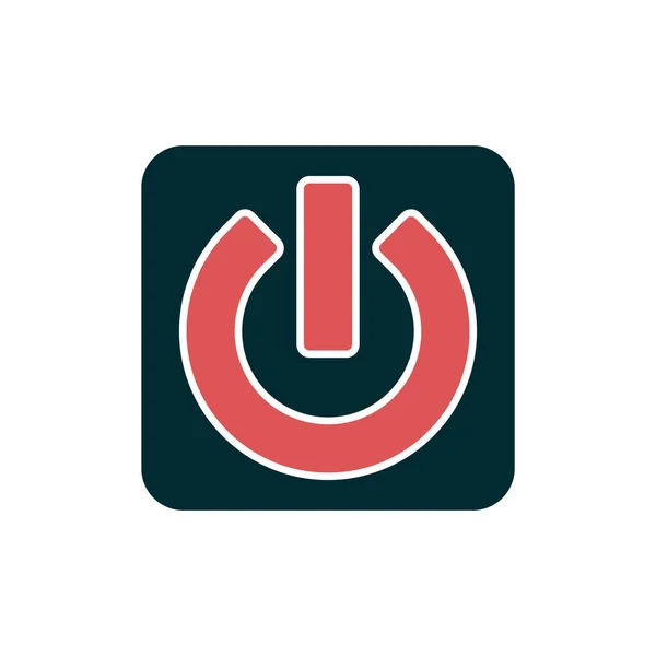 Power Button Simple Icon Vector Illustration — Stock vektor