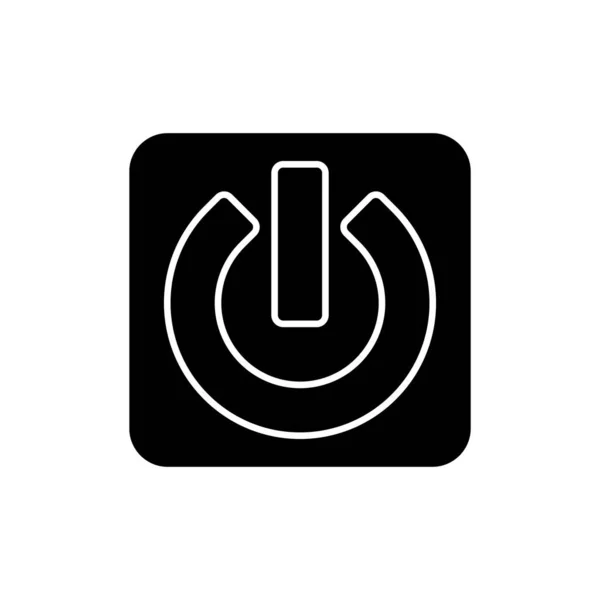 Power Button Eenvoudige Pictogram Vector Illustratie — Stockvector