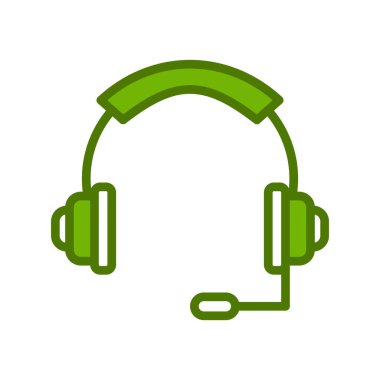 kulaklık basit simgesi, vektör çizim