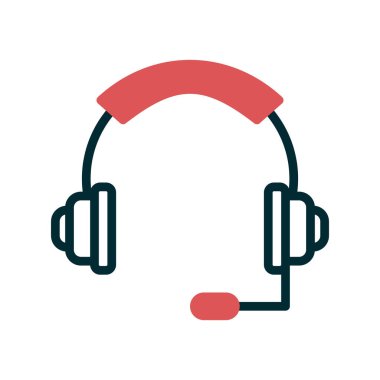 kulaklık basit simgesi, vektör çizim