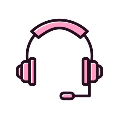 kulaklık basit simgesi, vektör çizim