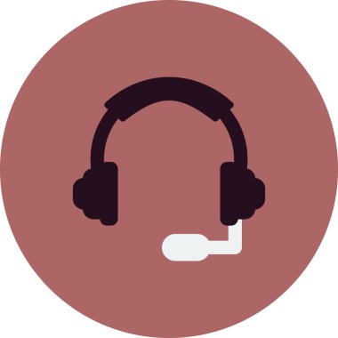 kulaklık basit simgesi, vektör çizim