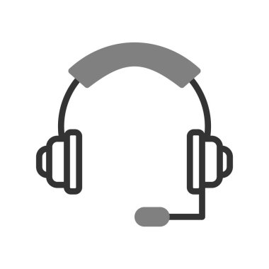 kulaklık basit simgesi, vektör çizim