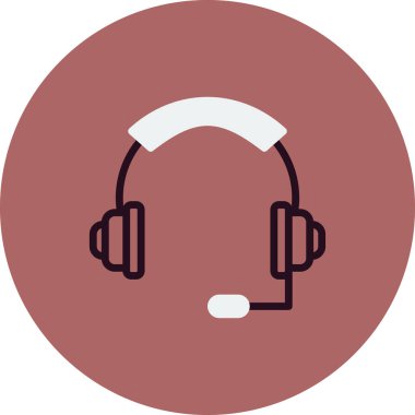 kulaklık basit simgesi, vektör çizim