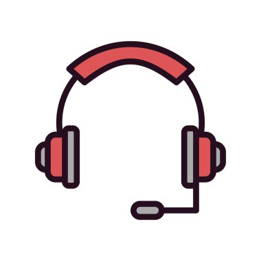 kulaklık basit simgesi, vektör çizim
