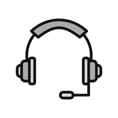 kulaklık basit simgesi, vektör çizim