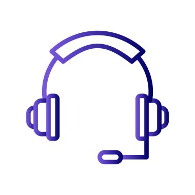 kulaklık basit simgesi, vektör çizim