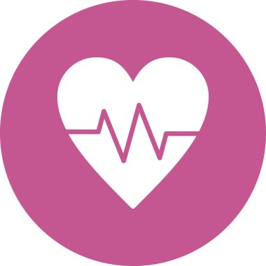 Kalp atışı simgesi, vektör illüstrasyonu