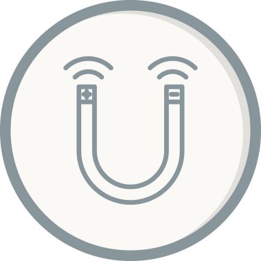 Mıknatıs Web simgesi vektör illüstrasyonu