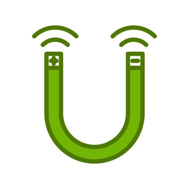 Mıknatıs Web simgesi vektör illüstrasyonu