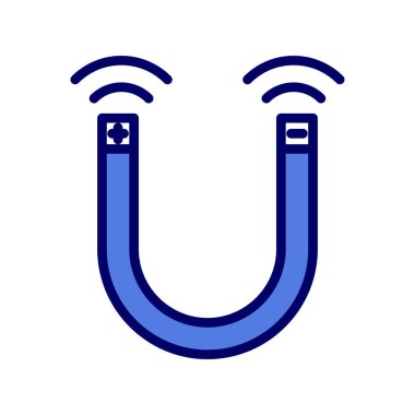 Mıknatıs Web simgesi vektör illüstrasyonu