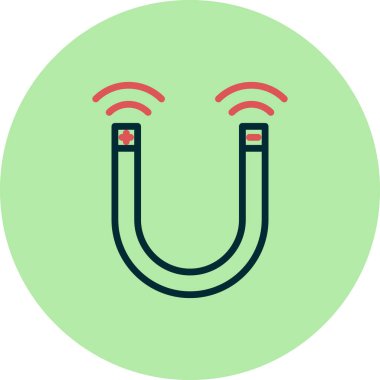 Mıknatıs Web simgesi vektör illüstrasyonu