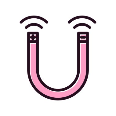 Mıknatıs Web simgesi vektör illüstrasyonu