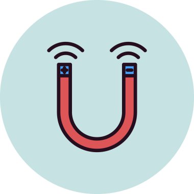 Mıknatıs Web simgesi vektör illüstrasyonu