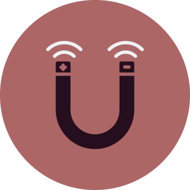 Mıknatıs Web simgesi vektör illüstrasyonu
