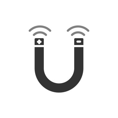 Mıknatıs Web simgesi vektör illüstrasyonu