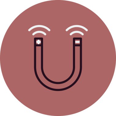 Mıknatıs Web simgesi vektör illüstrasyonu
