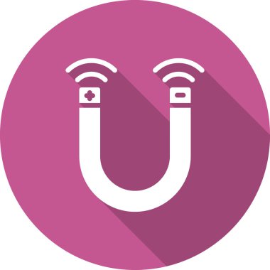 Mıknatıs Web simgesi vektör illüstrasyonu