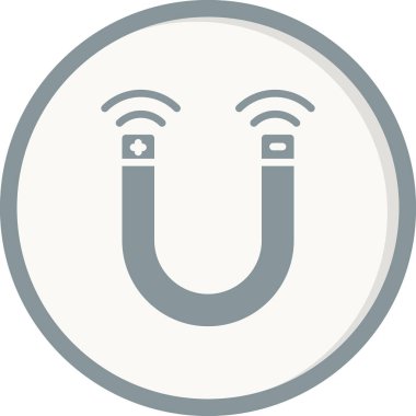 Mıknatıs Web simgesi vektör illüstrasyonu