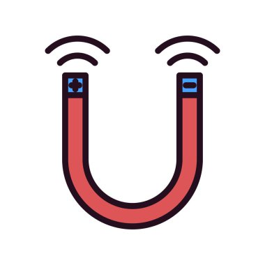 Mıknatıs Web simgesi vektör illüstrasyonu