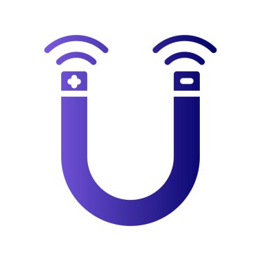 Mıknatıs Web simgesi vektör illüstrasyonu