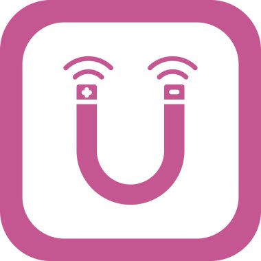 Mıknatıs Web simgesi vektör illüstrasyonu