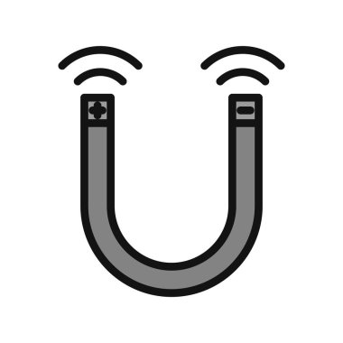 Mıknatıs Web simgesi vektör illüstrasyonu