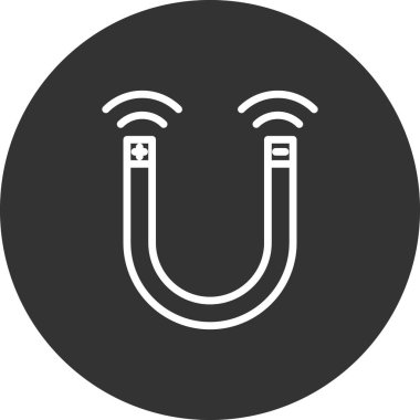 Mıknatıs Web simgesi vektör illüstrasyonu