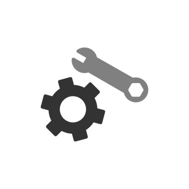 vektör simgesi modern basit ve temiz dişli ayarlanıyor