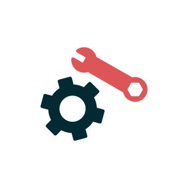 vektör simgesi modern basit ve temiz dişli ayarlanıyor