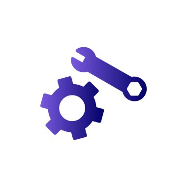 vektör simgesi modern basit ve temiz dişli ayarlanıyor