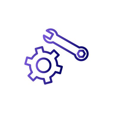 vektör simgesi modern basit ve temiz dişli ayarlanıyor