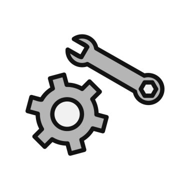 vektör simgesi modern basit ve temiz dişli ayarlanıyor