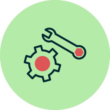 vektör simgesi modern basit ve temiz dişli ayarlanıyor