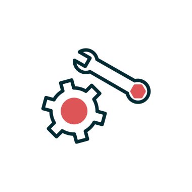 vektör simgesi modern basit ve temiz dişli ayarlanıyor