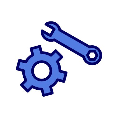 vektör simgesi modern basit ve temiz dişli ayarlanıyor