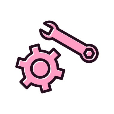 vektör simgesi modern basit ve temiz dişli ayarlanıyor