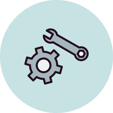 vektör simgesi modern basit ve temiz dişli ayarlanıyor