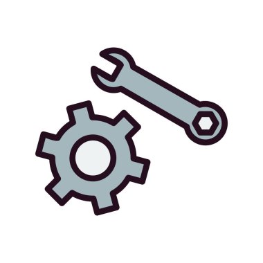 vektör simgesi modern basit ve temiz dişli ayarlanıyor