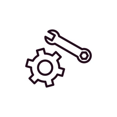 vektör simgesi modern basit ve temiz dişli ayarlanıyor