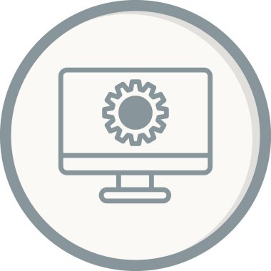 vektör simgesi modern basit ve temiz dişli ayarlanıyor