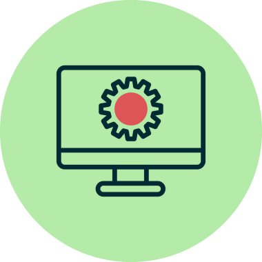 vektör simgesi modern basit ve temiz dişli ayarlanıyor